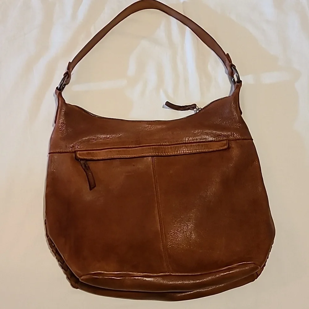 Vilenca Holland Brown Leather Woven Shoulder Bag Boho Bohemian Purse Soft - Picture 4 of 16